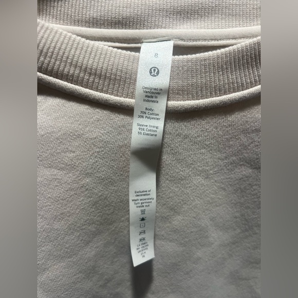 Lululemon Braided Cream Sweater Long Sleeve Detail Size 8 Womens EUC - Picture 4 of 7